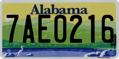 AL license plate 7AE0216