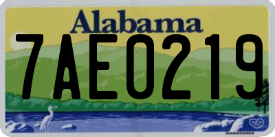 AL license plate 7AE0219