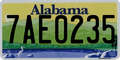 AL license plate 7AE0235