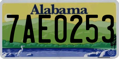 AL license plate 7AE0253