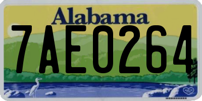 AL license plate 7AE0264