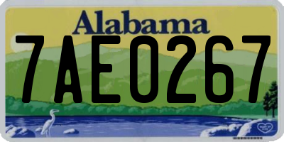 AL license plate 7AE0267