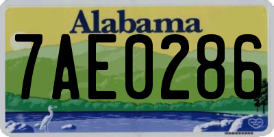 AL license plate 7AE0286