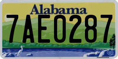 AL license plate 7AE0287