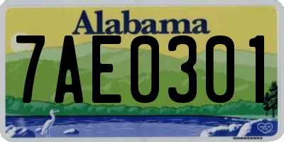 AL license plate 7AE0301