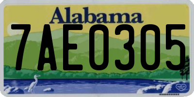 AL license plate 7AE0305