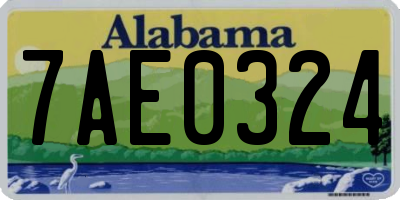 AL license plate 7AE0324