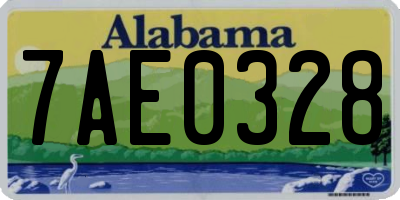 AL license plate 7AE0328