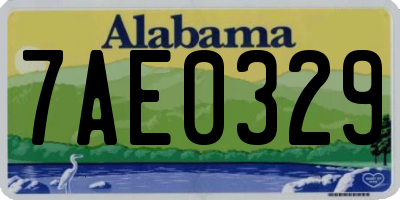 AL license plate 7AE0329