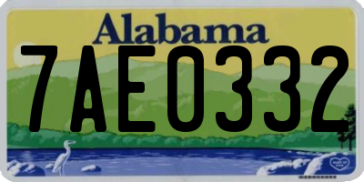 AL license plate 7AE0332