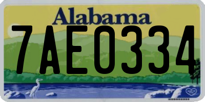 AL license plate 7AE0334