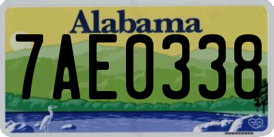 AL license plate 7AE0338