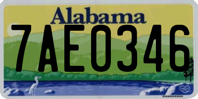 AL license plate 7AE0346