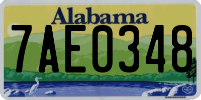AL license plate 7AE0348