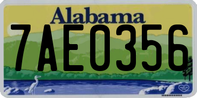 AL license plate 7AE0356