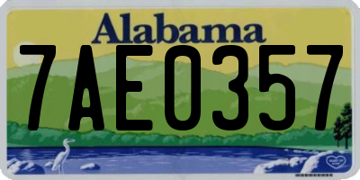 AL license plate 7AE0357