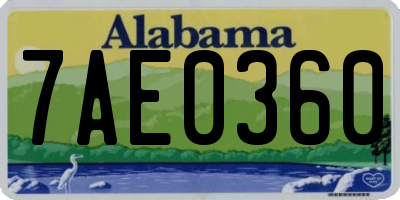AL license plate 7AE0360