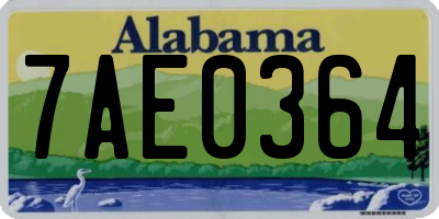 AL license plate 7AE0364