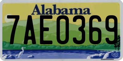 AL license plate 7AE0369