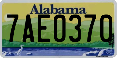 AL license plate 7AE0370