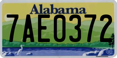 AL license plate 7AE0372