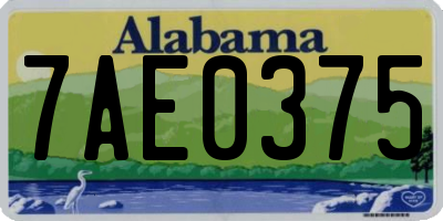 AL license plate 7AE0375