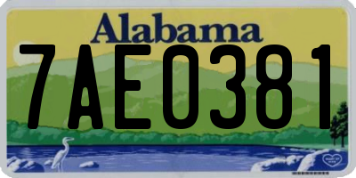 AL license plate 7AE0381