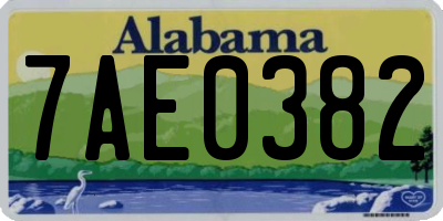 AL license plate 7AE0382