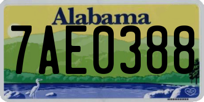 AL license plate 7AE0388