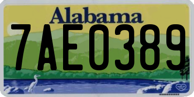 AL license plate 7AE0389