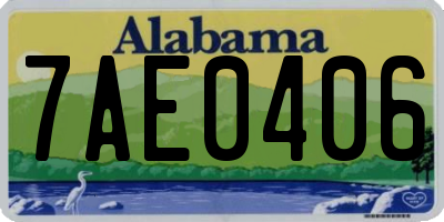 AL license plate 7AE0406