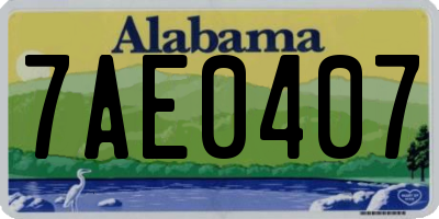 AL license plate 7AE0407