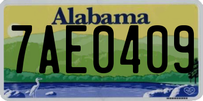 AL license plate 7AE0409