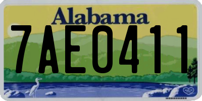AL license plate 7AE0411