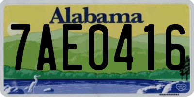 AL license plate 7AE0416