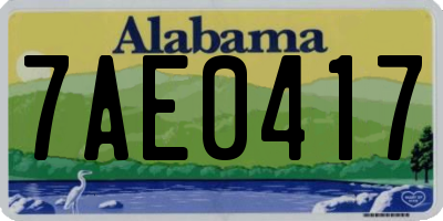 AL license plate 7AE0417