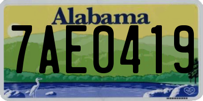 AL license plate 7AE0419