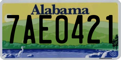 AL license plate 7AE0421