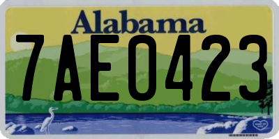 AL license plate 7AE0423