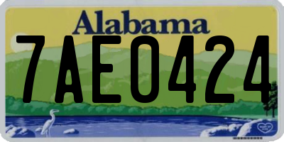 AL license plate 7AE0424