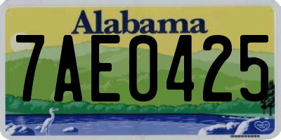 AL license plate 7AE0425