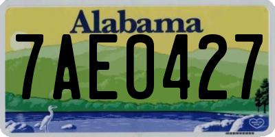 AL license plate 7AE0427