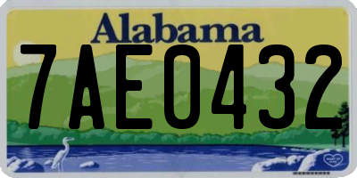 AL license plate 7AE0432