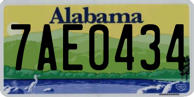 AL license plate 7AE0434