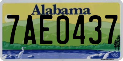 AL license plate 7AE0437
