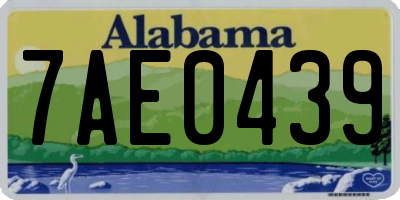 AL license plate 7AE0439