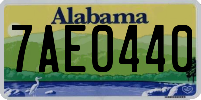 AL license plate 7AE0440