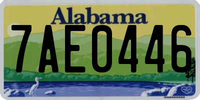 AL license plate 7AE0446