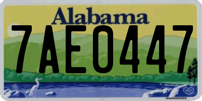 AL license plate 7AE0447