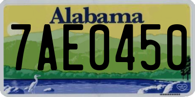 AL license plate 7AE0450